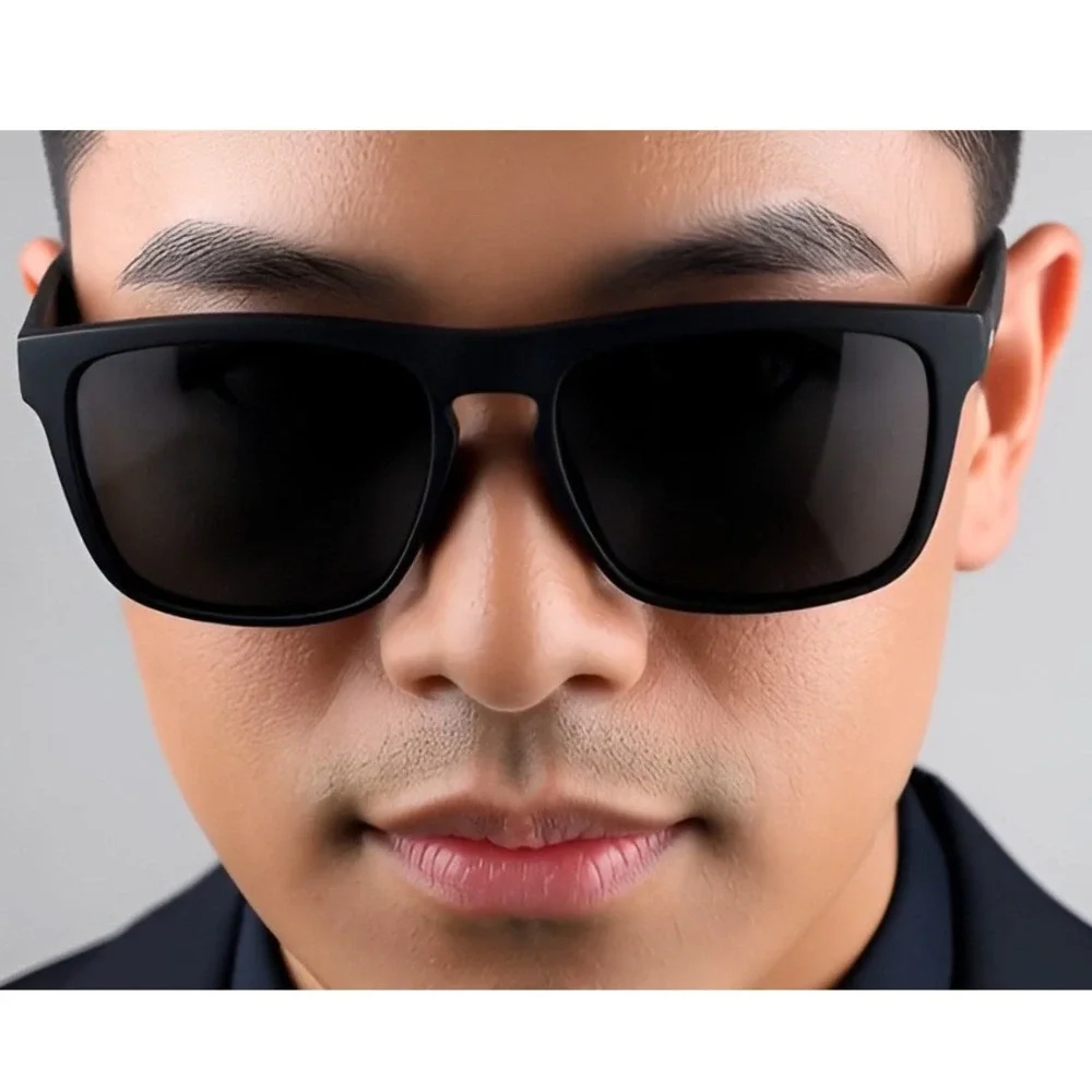 Black Polarized Sunglasses Men's Square Frame UV Protection Sport Eyewear Safety
